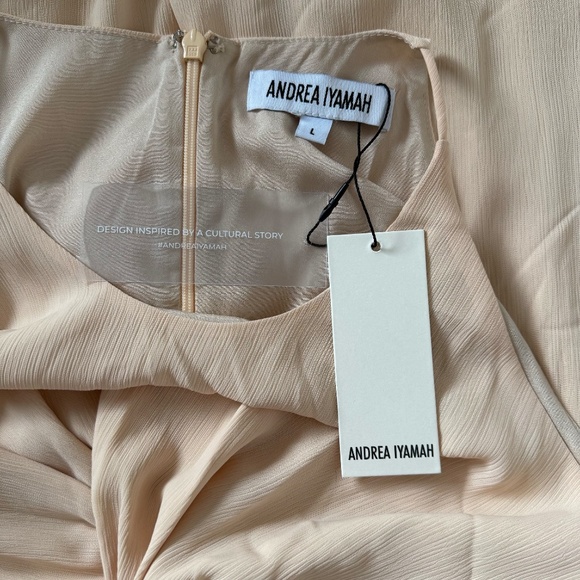 Andrea Iyamah Aminata Jumpsuit in Champagne, Sz L (NWT) - Picture 14 of 15
